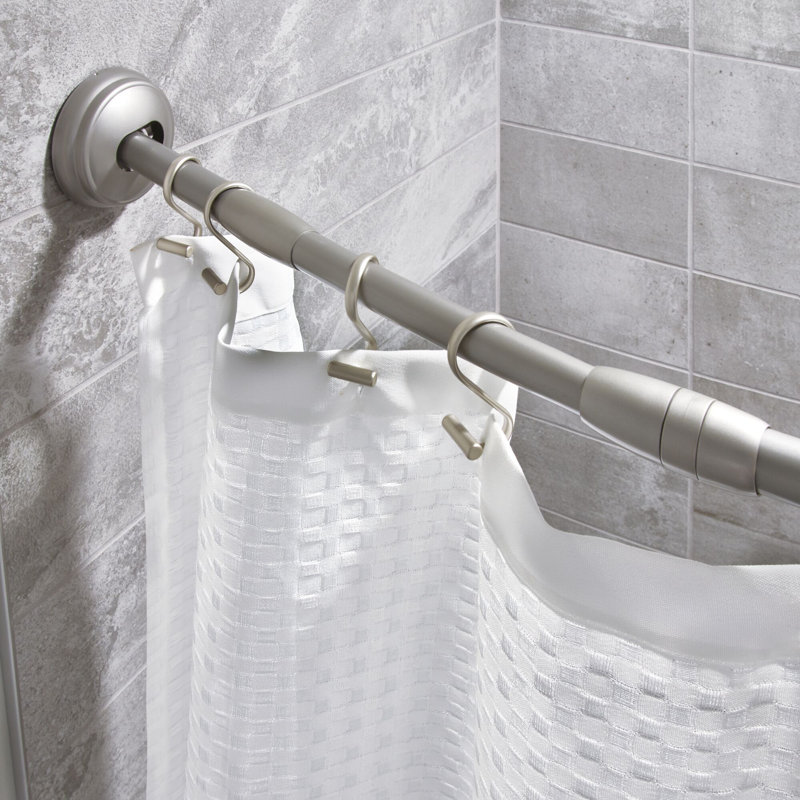 iDesign 58" Adjustable Curved Tension Shower Curtain Rod Wayfair